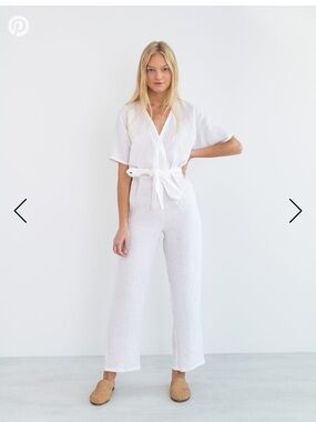 Love and Confuse white linen jumpsuit